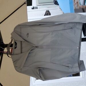 Light grey North face windbreaker